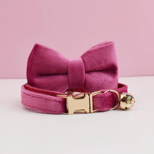 Gepersonaliseerde kattenhalsband donker roze