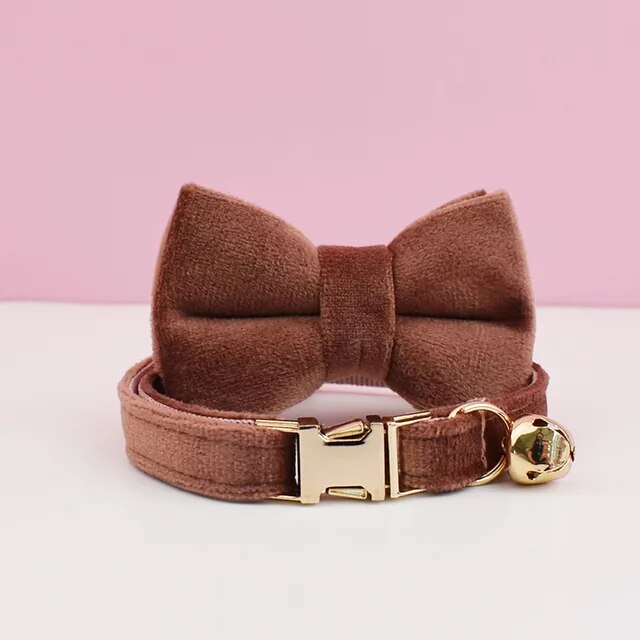 Gepersonaliseerde kattenhalsband bruin