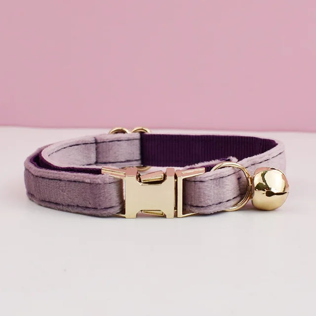 Gepersonaliseerde kattenhalsband lila