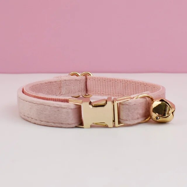 Gepersonaliseerde kattenhalsband baby roze