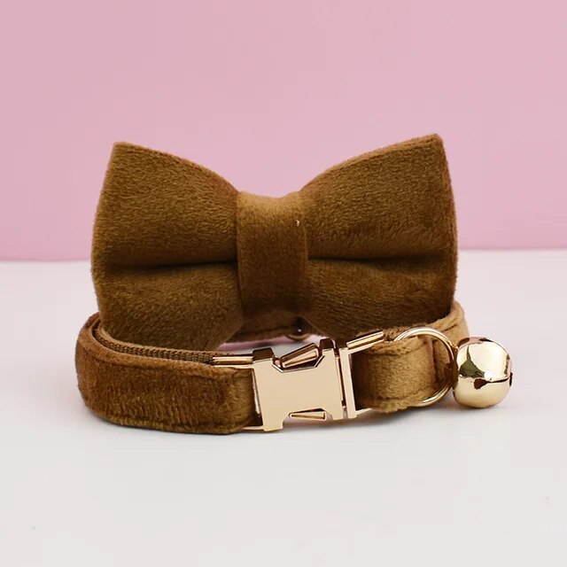Gepersonaliseerde kattenhalsband oker geel