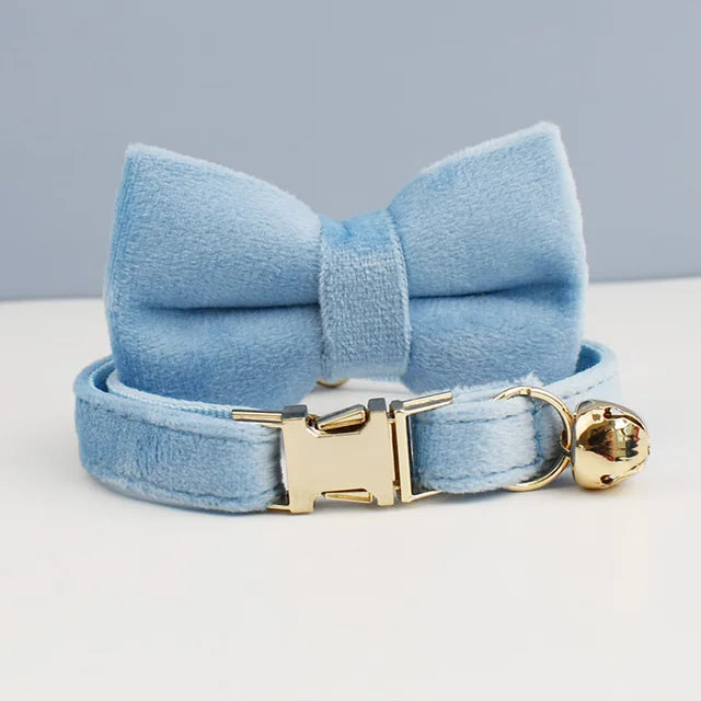 Gepersonaliseerde kattenhalsband licht blauw