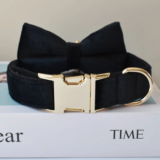 Gepersonaliseerde hondenhalsband zwart